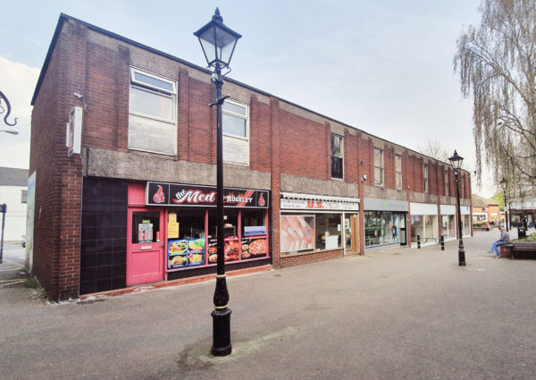 Block of five retail shops in Rugeley, Staffordshire