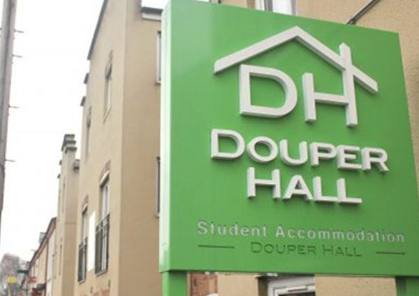 Douper Hall Sign